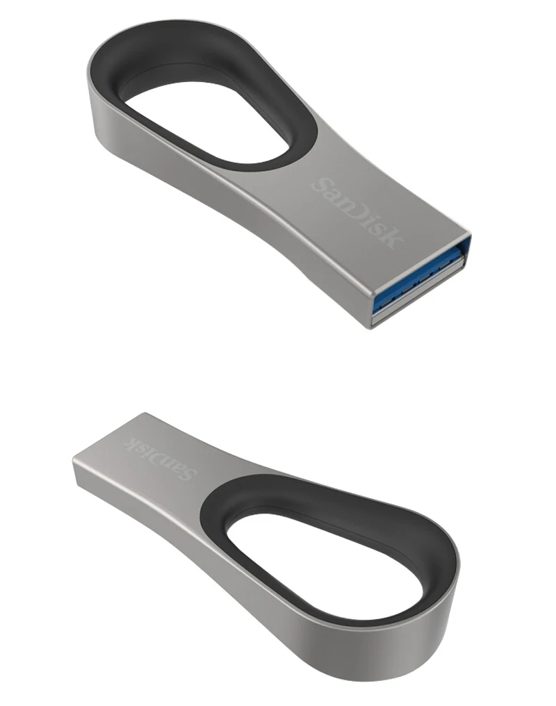 Двойной флеш-накопитель SanDisk Ultra петля металлический флеш-накопитель USB 3,0 64 ГБ флеш-накопитель высокого Скорость передачи Max 130 МБ/с. запоминающее устройство U диск