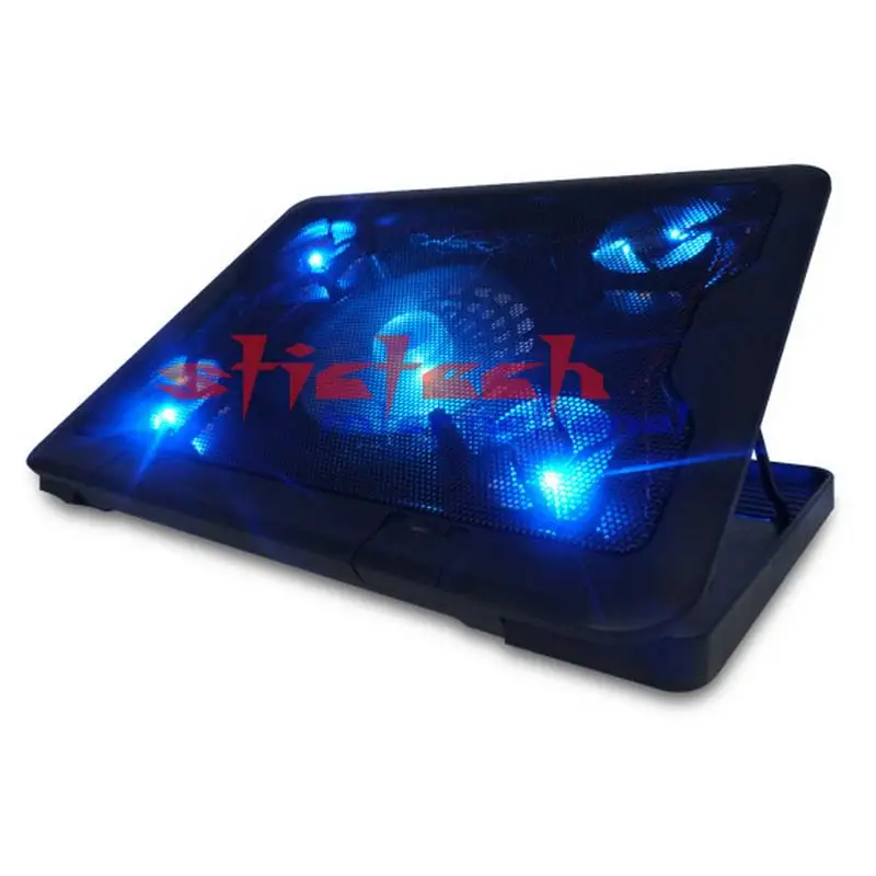 

by dhl or ems 100pcs Genuine 5 Fan 2USB Laptop Cooler Cooling Pad Base LED Notebook Cooler Computer USB For Laptop PC 10''-17''