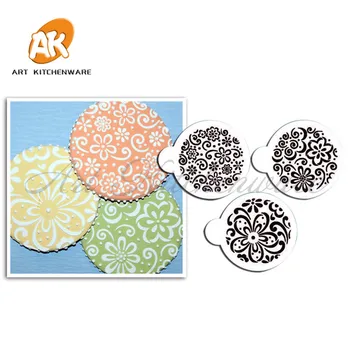 

Flower Cake Design Decorating Stencil Color Splash Cookie Stencil Candy Stencils Fondant Cake Tools Cake Mold Set