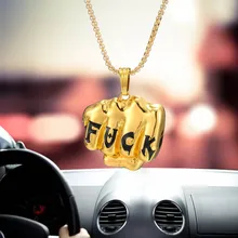 Автомобиль кулон сплав Материал 2 цвета золото и серебро Личность Мода Железный кулак зеркало аксессуары высокого класса автомобиля украшения