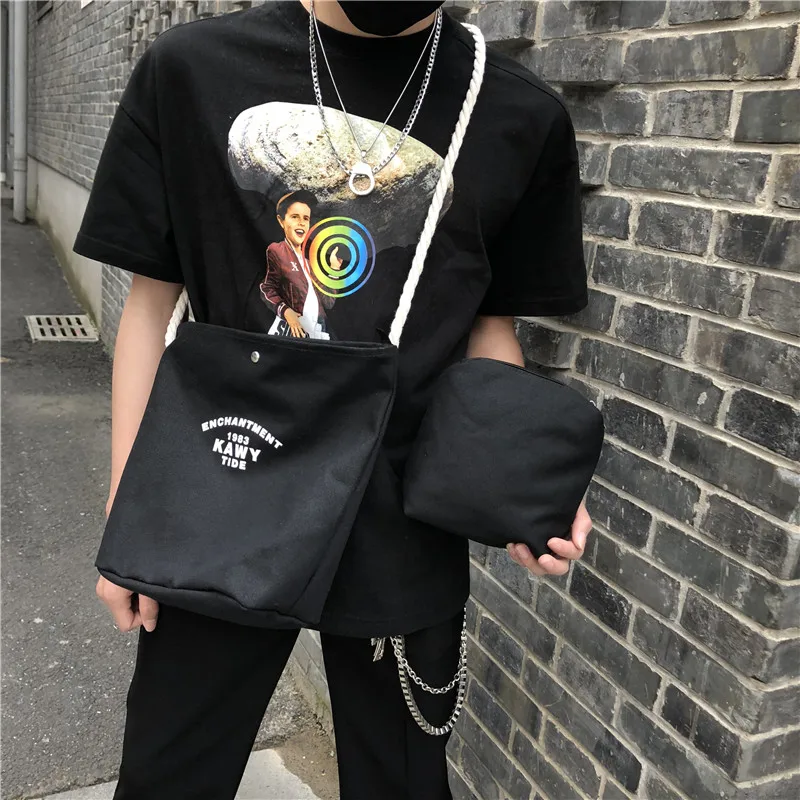 Menghuo 2 sets Canvas Handbags Large Capacity Ladies Tote Bag Messenger Bags School Travel Women Bag crossbody bags Women Bolsas (27)