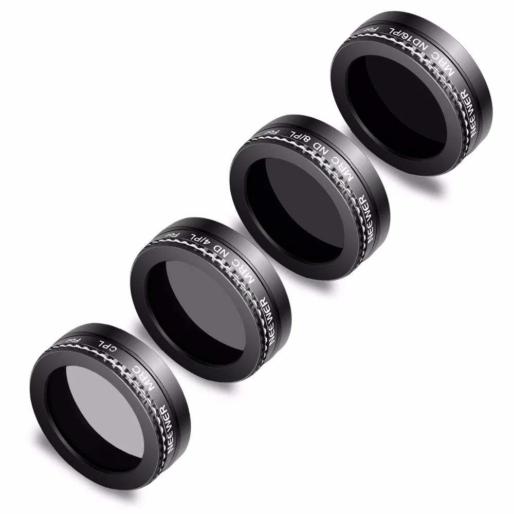 

Neewer DJI Mavic Air Filter Kit - 4 Pieces Lens Filter, CPL, ND4/PL, ND8/PL and ND16/PL with Carrying Box