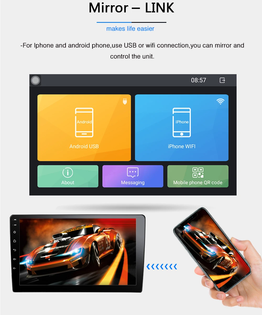 Clearance Funrover 7" Universal 2 din Android 8.0 Car dvd multimedia player For Nissan GPS navigation stereo radio audio tape recorder rds 17