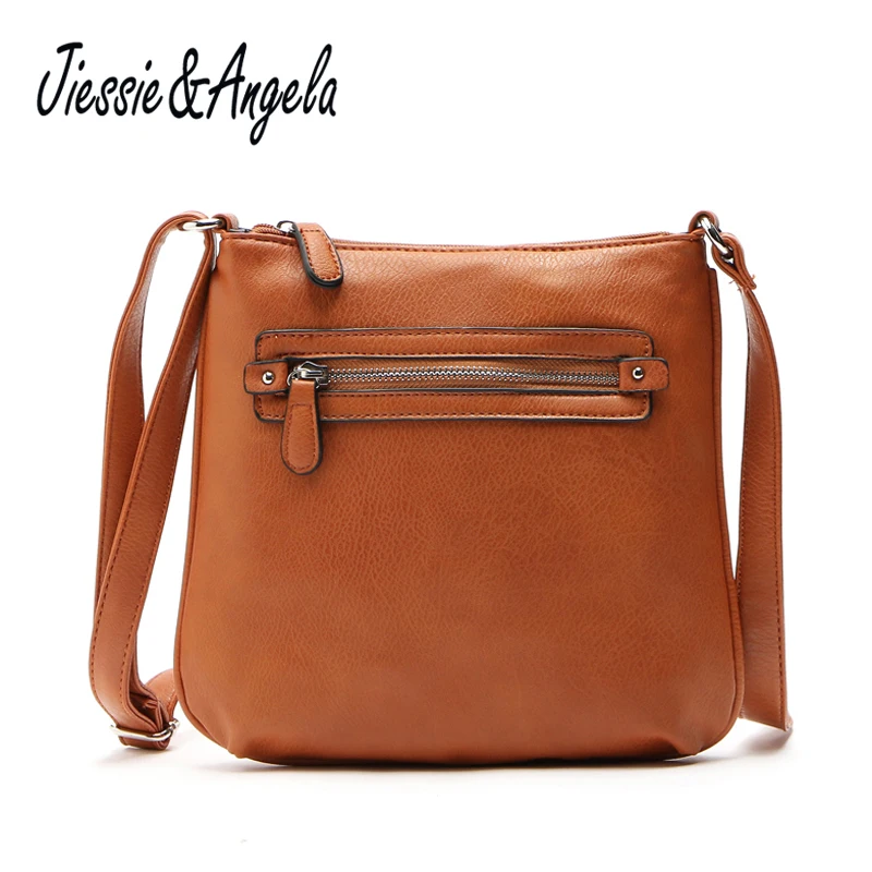 

Jiessie & Angela New women messenger bags pu leather handbags cross body shoulder bag bolsos mujer de marca famosa ladys