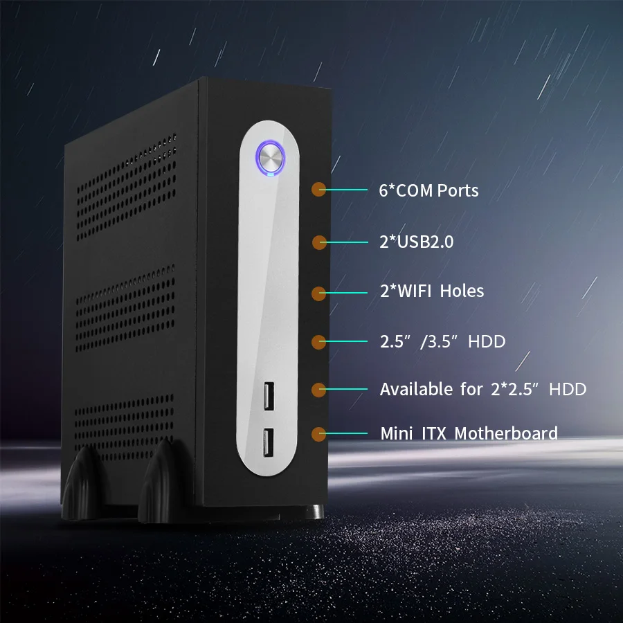 Realan G3 SGCC мини сервер ITX 0 5 мм с блоком питания 2 HDD 3 6 COM чехол для ПК|realan g3|mini itxpc tower |