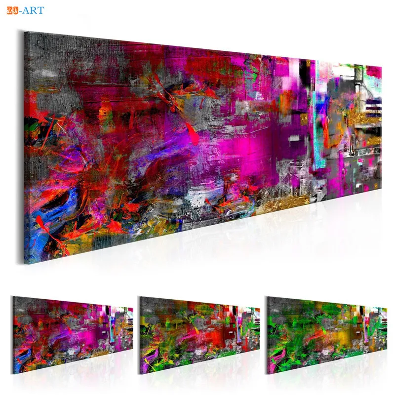 Abstract Painting Graffiti Prints Poster Canvas Modern Colorful Wall Art for Living Room or Coffee Shop Decor | Дом и сад