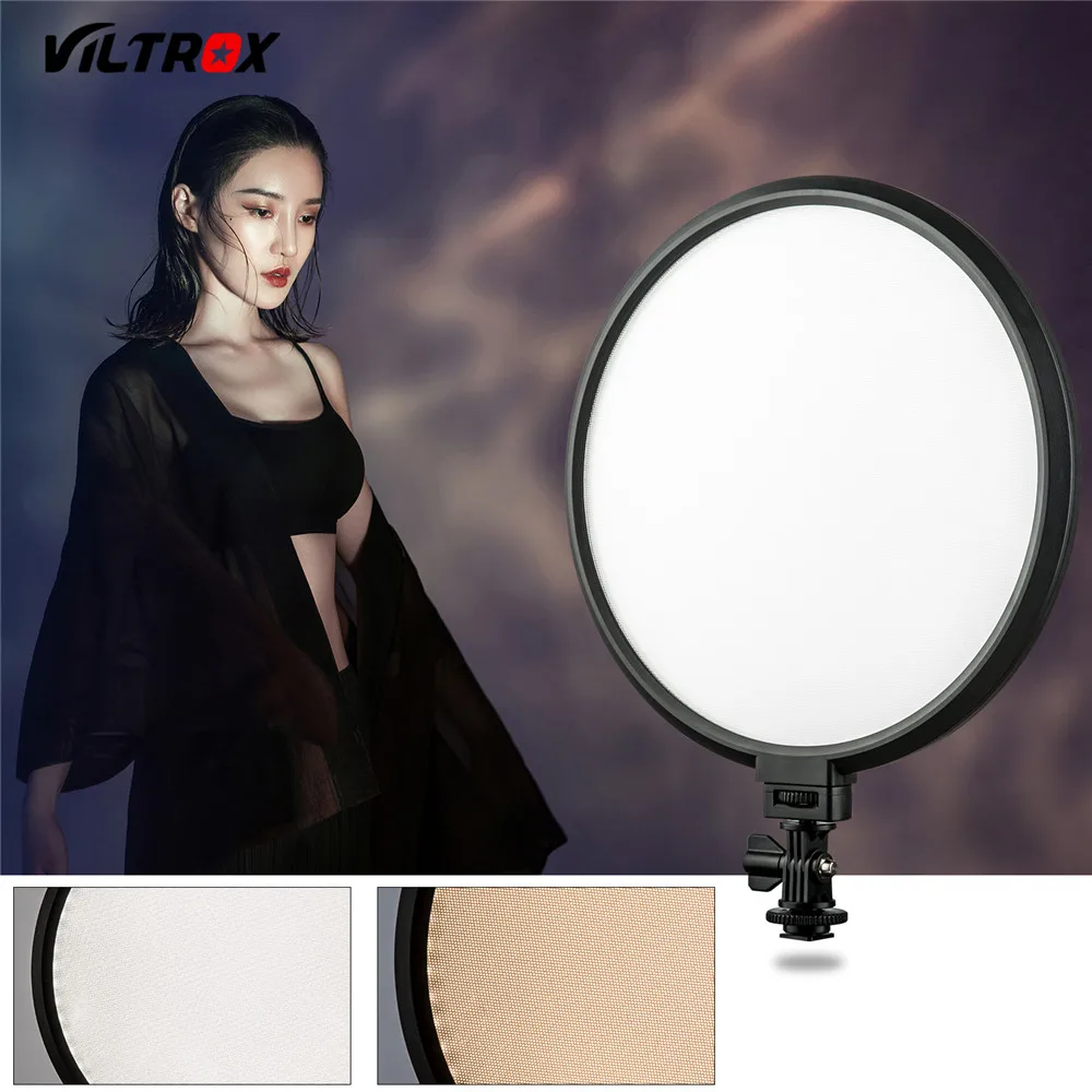 Viltrox VL-500T 25W LED Video Studio Light Lamp Slim Bi-Color Dimmable F550 Battery for camera photo shooting YouTube Video show