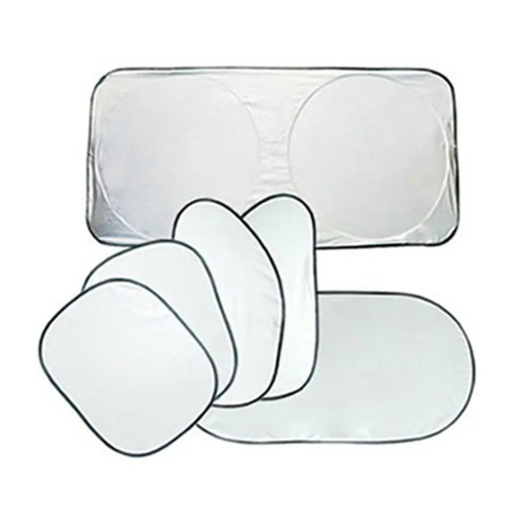 

High Quality Car Windshield Sunshades Cover Casual Front Rear Sun Reflective Shade Car Sun Block Sunshade 6pcs Kit