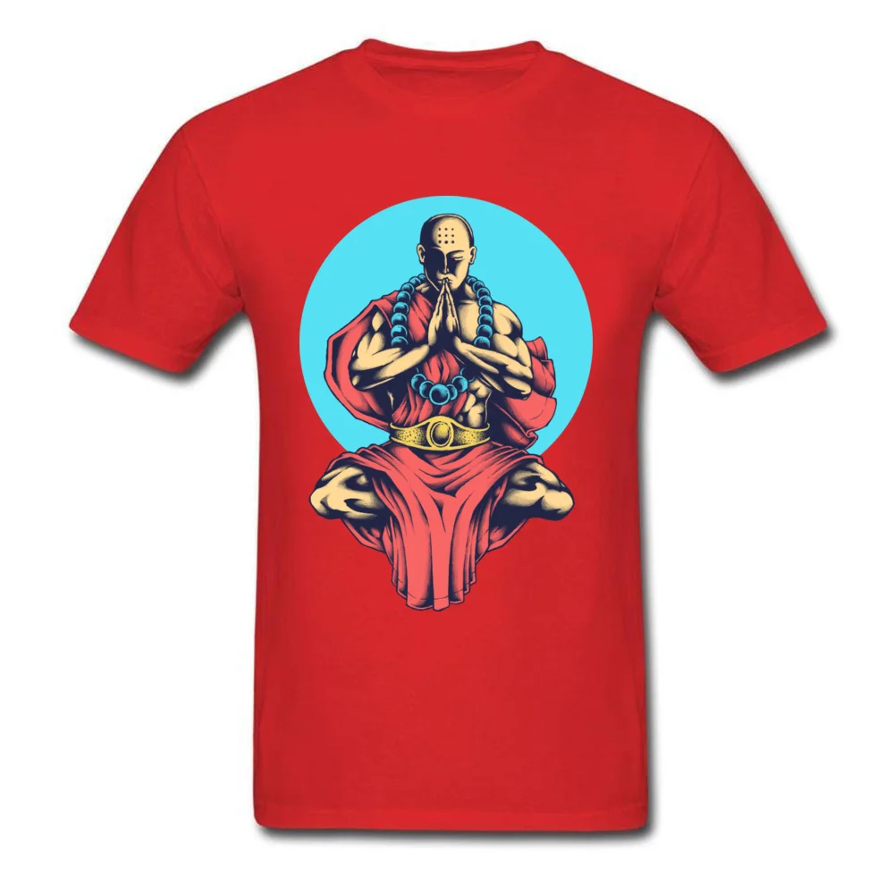 Inner Peace cosie Tops T Shirt Short Sleeve for Men 100% Cotton Summer/Autumn O-Neck T-shirts Casual T-shirts Family Inner Peace red