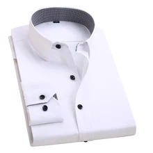 Новинка осени, мужские рубашки с длинными рукавами, Мужская модная Повседневная Деловая официальная рубашка, camisa social masculina
