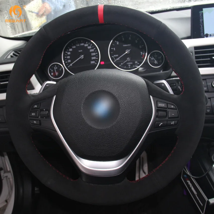 MEWANT черный замшевый красный фонарь для BMW F20 2012 2018 F45 2014 F30 F31 F34 2013 2017 F32 F33 F36|car steering