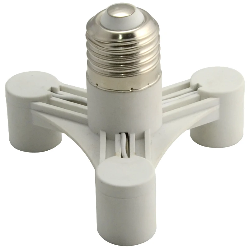 

3 in 1 E27-3E14 Base Holder Adapter Socket Splitter Light Lamp For Crystal Chandelier