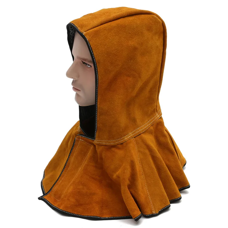 

60cm Leather Welding Hood Helmet Mask Protector Cap For Welder Electric Welding Work Workplace Safety