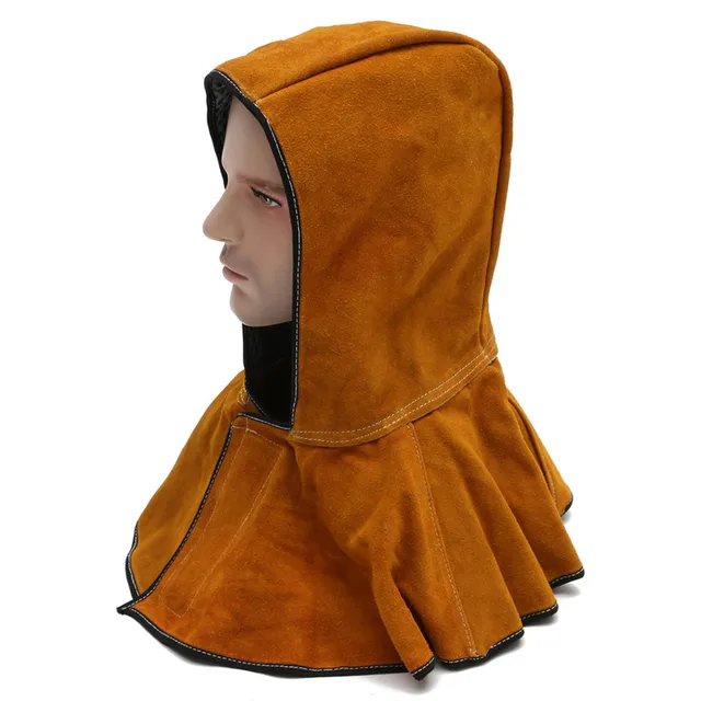 60cm Leather Welding Hood Helmet Mask Protector Cap For Welder Electric Welding Work Workplace
