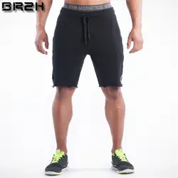 Для мужчин шорты Для мужчин Slim fit Короткие брюки Фитнес Бодибилдинг Сталкивателем Для мужчин s Бренд Прочный штаны Фитнес спортивные