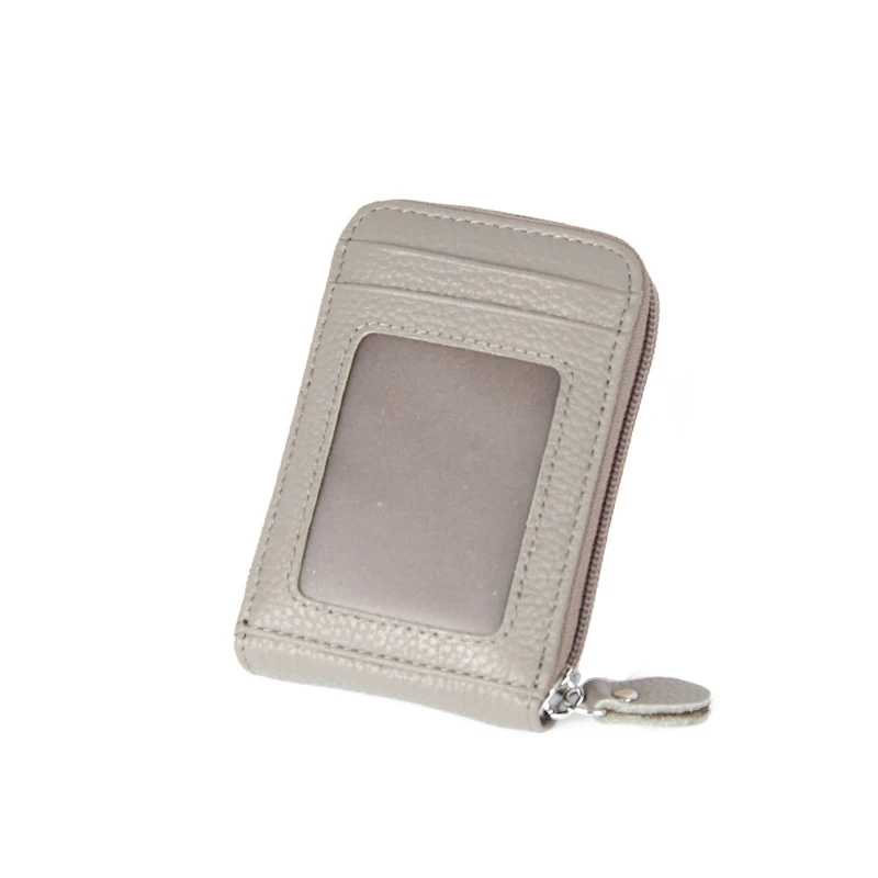 Herald модный качественный кошелек из натуральной кожи RFID для женщин, женский кошелек из коровьей кожи, сумка для кредитных карт, ID, паспорта, карт, кошелек - Цвет: Grey