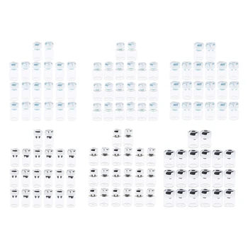 

Pack 20pcs Clear Empty Glass Bottles (3ml/5ml/10ml) Refillable Vials Containers Sample Makeup Container for Powder Liquid