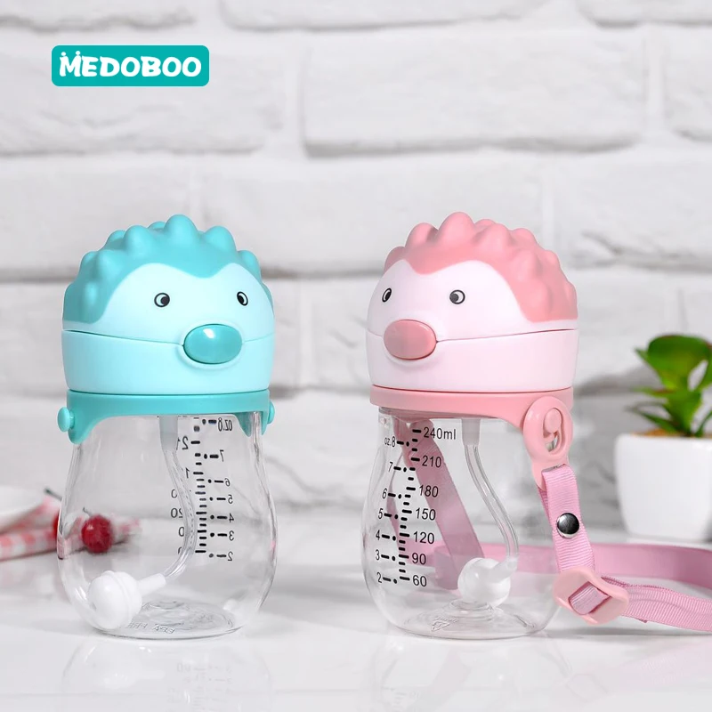 

Medoboo Baby Water Bottle Tritan Cartoon Kettle Children Learn Drinking Cup Baby Sports Water Drinking Cup School Bottle *