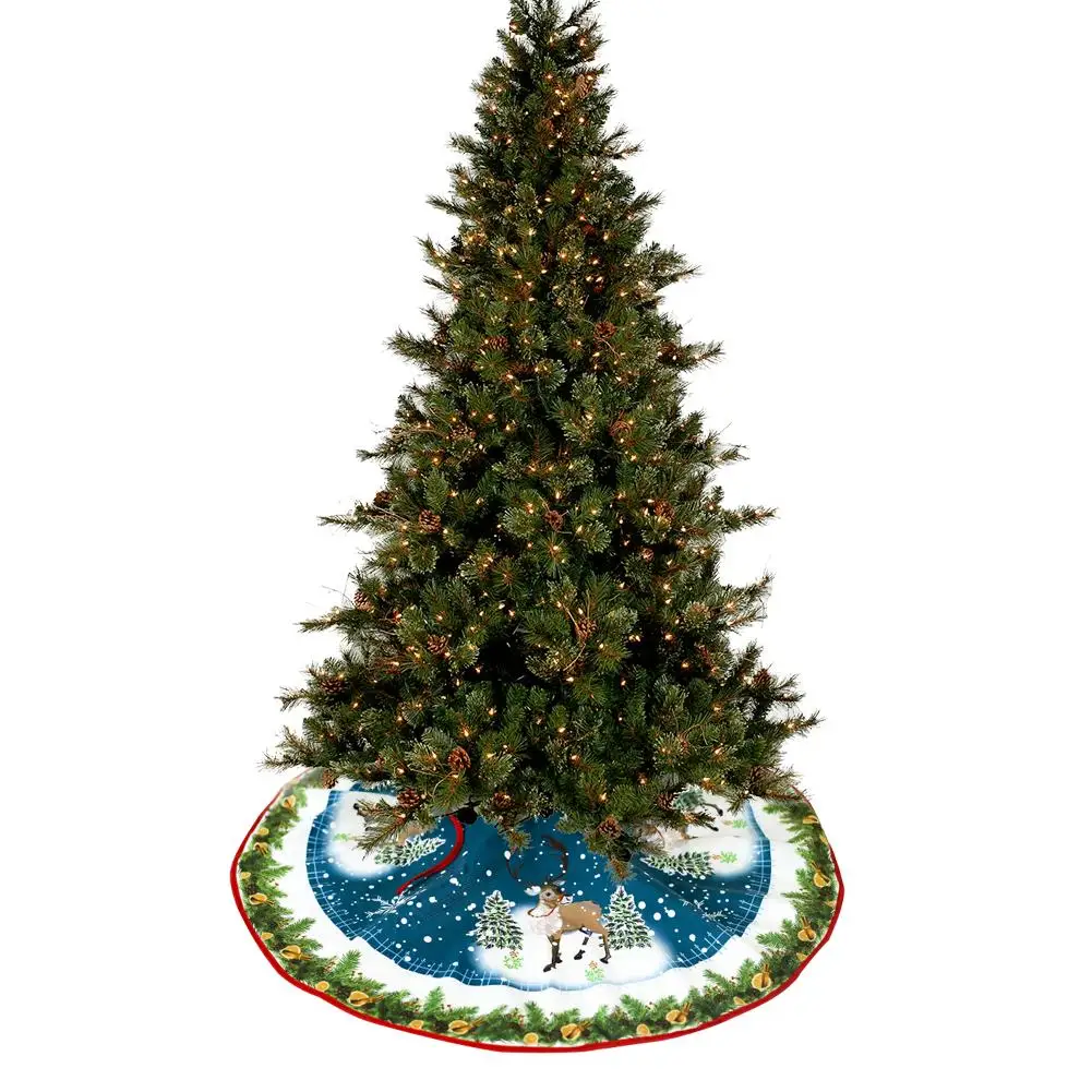 

2018 Creative Christmas Tree Decorations 90CM Removable Christmas Tree Bottom Cover Decorative Christmas Tree Skirts