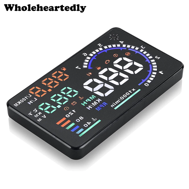 New 5.8 A8 Car Hud Head Up Display And 5.3 Obd2 Display Led Windscreen  Obd Scanner Over Speed Warning Car Speed Projector - Head-up Display -  AliExpress