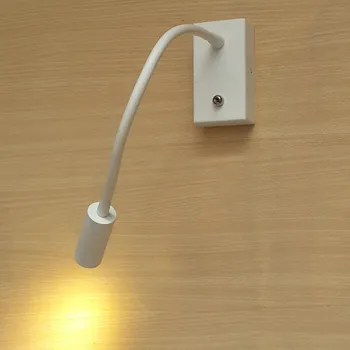 

Topoch Room Wall Lamp Aluminium housing with Switch 3W Matte White Hard-wired Minimalist Neat Hose Adapative without Slipping