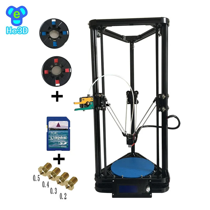 High precision Auto level Newest HE3D reprap K200 delta DIY 3D printer heat bed optional mutifilaments