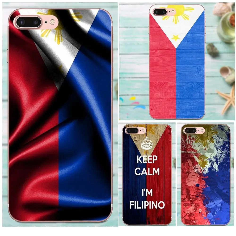 Пластиковый черный чехол для телефона Ph с флагом Филиппин Apple iPhone X XS Max XR 4 4S 5 5C 5S SE 6