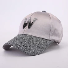 Мода письмо горный хрусталь блёстки Бейсбол кепки s летний женский блеск Snapback шапки Хип Хоп шляпа для мужчин женщин