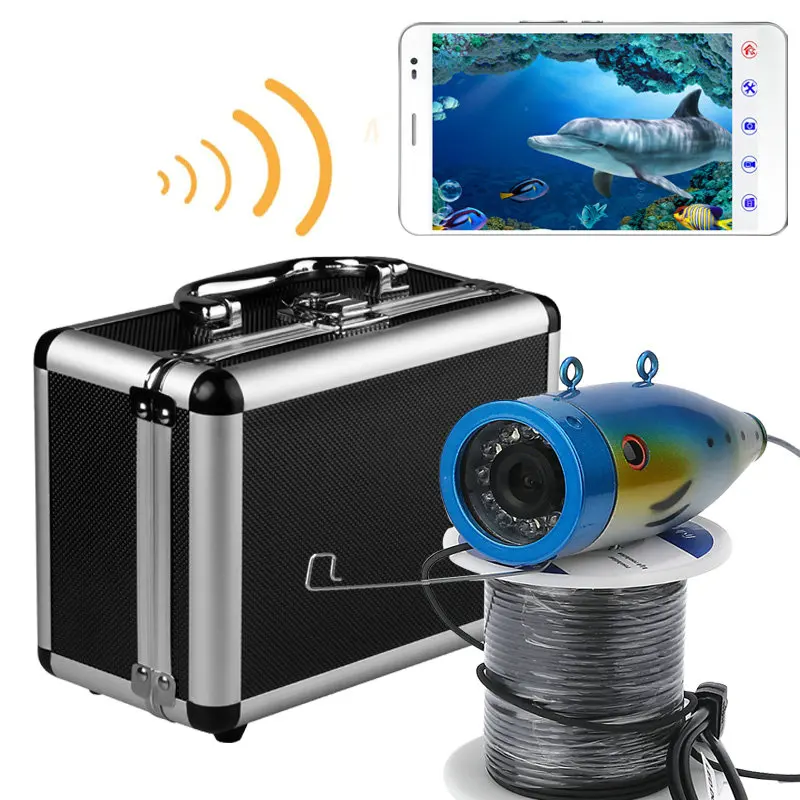 

PDDHKK 1000TVL Night vision Waterproof Fishing Video Camera Kits 12 PCS LED White Lights With APP Support Video Record Function