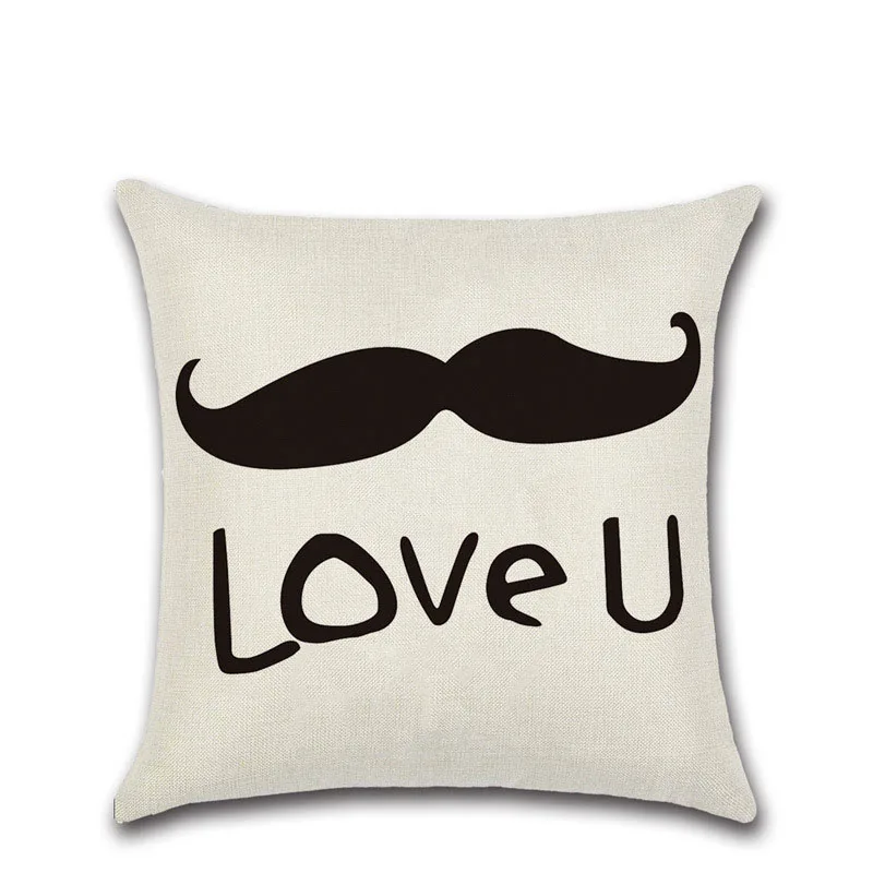 Cute Mr &Mrs Cushion Cover White Couple Lovers Gift Pillow Throw Pillowcases for Home Decor Bedroom Decorative Pillows Case (5)