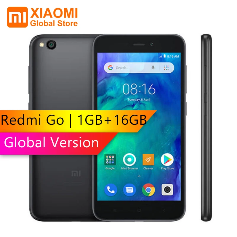 

Global Version - Xiaomi Redmi GO 1GB RAM 16GB ROM Snapdragon 425 Quad Core 5.0" HD Screen Display 3000mAh Battery Smartphone