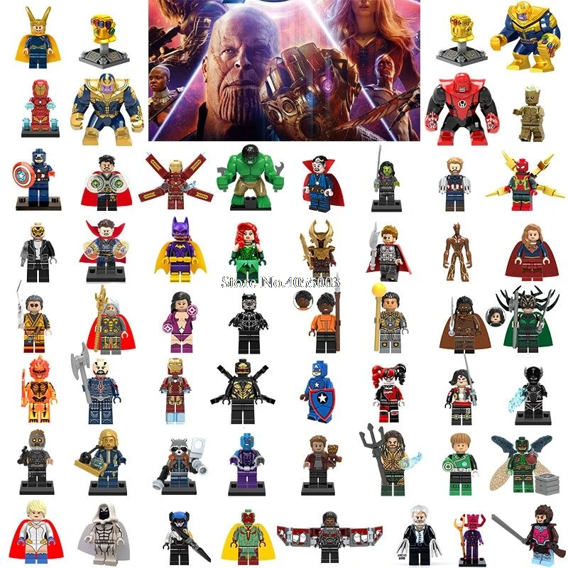

Legoing Marvel Avengers 3 Infinity War Super Heroes Thanos Spiderman Iron Man Doctor Strange Models Blocks Toys Figures Legoings