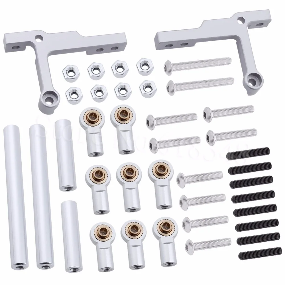 Aluminum Adjustable Suspension Links Metal Rod End Set For 1/10 Tamiya