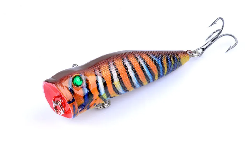

1Pcs 7.5cm/10.4g 3D Painting Crankbait Popper Lures Fishing Baits Floating Artificial Hard Isca Tackle Wobblers For Sea Fishing
