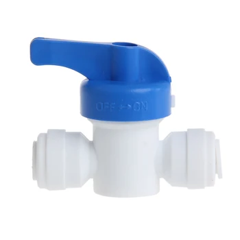 

Ball Valve 6mm 1/4" Tube OD Port Plastic Water System Loop Connector