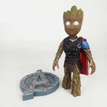 

Marvel Avengers Infinity War Groot Change to Thor Super Hero Action Figure Toy Anime PVC model Doll For Children Kids Fans Gifts