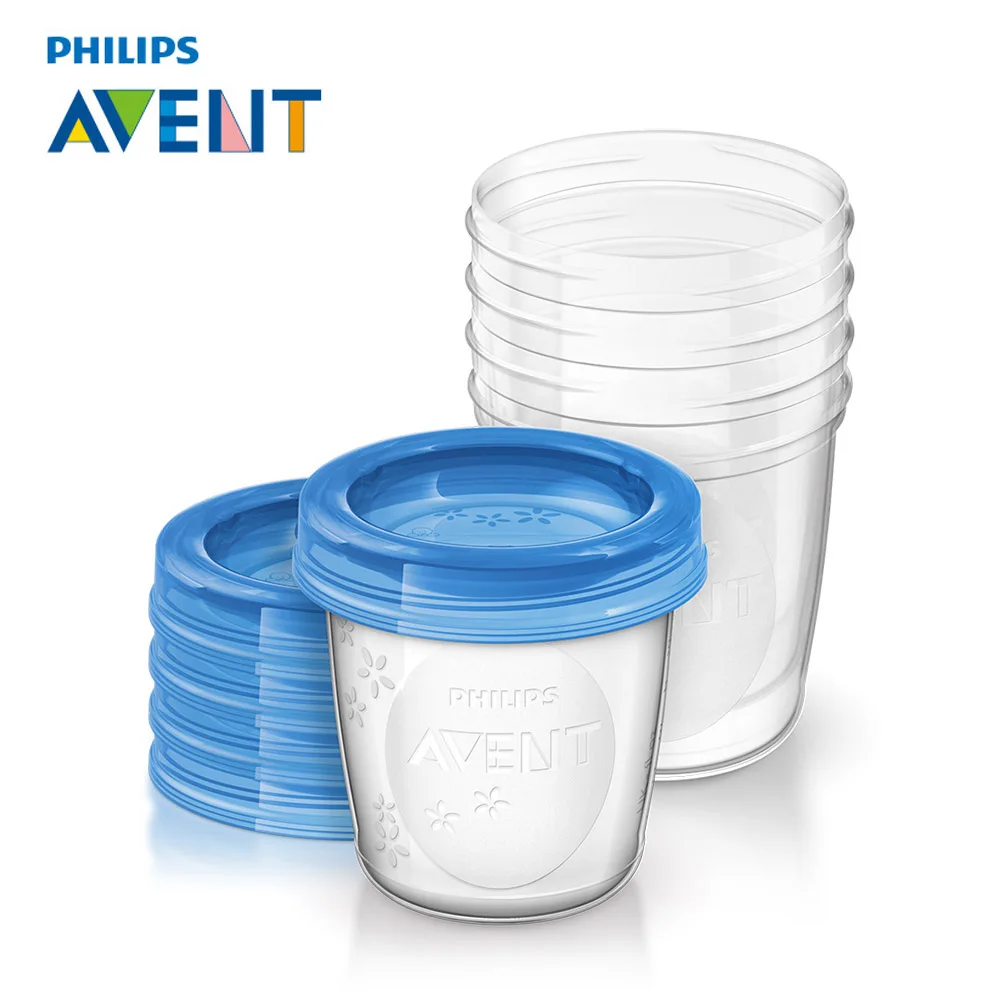 

Philips AVENT 5pcs/set Baby Food Storage Cup Breast Milk Storage Cup Seal Preservation Milk Fruit Juice Cup 180ML Box