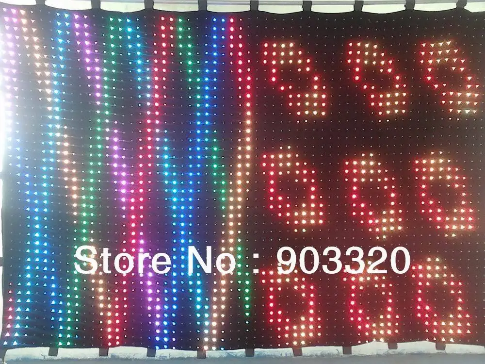 Rasha SMD5050 P10 2 м * 3 светодиодный видеозанавес 600 s с контроллером ПК для декорации