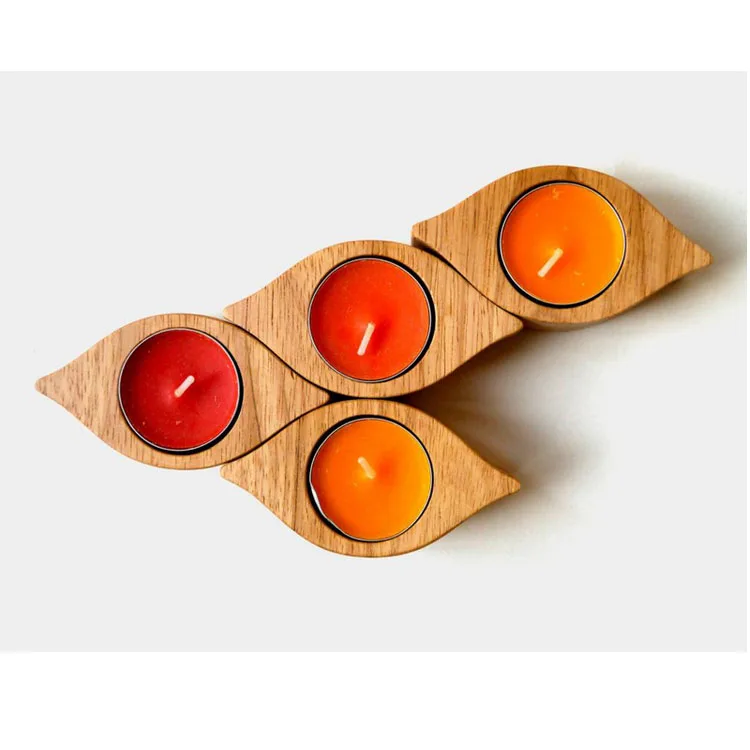 Fashion Creative Eye Shape Candle Holders Ecofriendly Wood New