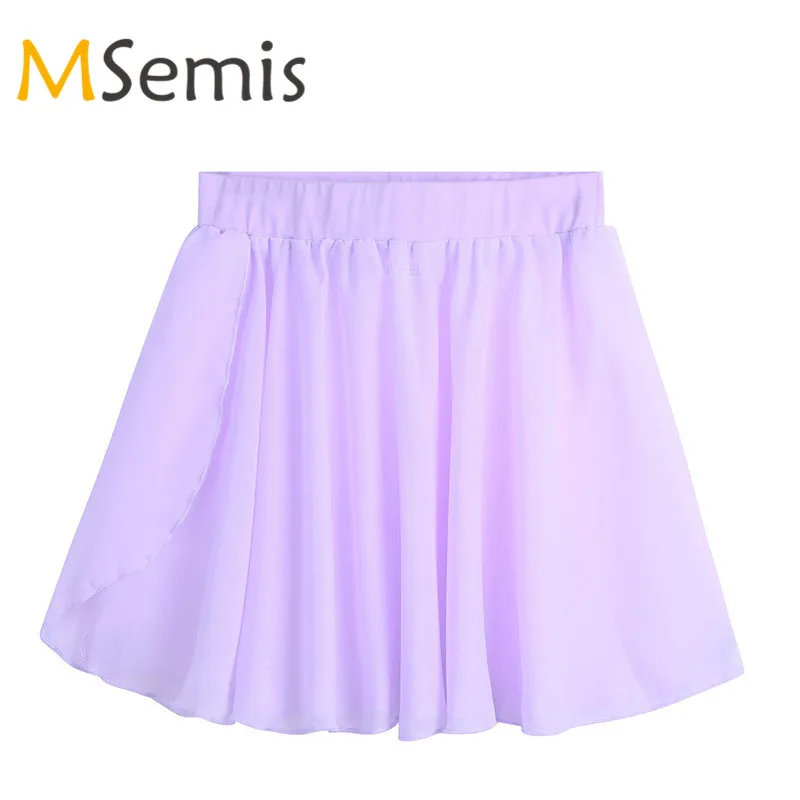 

Kids Girls Ballet Dress Ballerina Dance Dress Gymnastics Leotard for Girls Dancer Basic Classic Chiffon Mini Pull-On Wrap Skirt