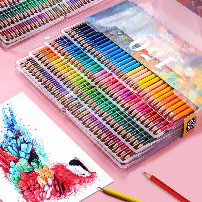 

150 Colors Set Watercolor Colored Pencil Wood Pen Advanced Colored Lead Painting Manga Sketch Pencil School Art Supplies