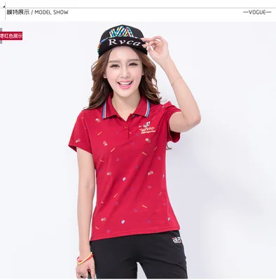 ZYFPGS летние женские повседневные рубашки поло с коротким рукавом модные топы Camisas Mujer хлопковая Рубашка С конями Лидер продаж L0519 - Цвет: red