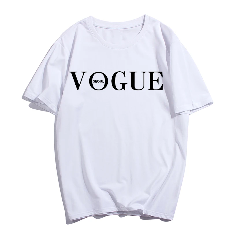 DAYIFUN/женская футболка, хлопковая Футболка с круглым вырезом, брендовая футболка для девочек с буквенным принтом, повседневные топы, Camisetas Femininas T-054