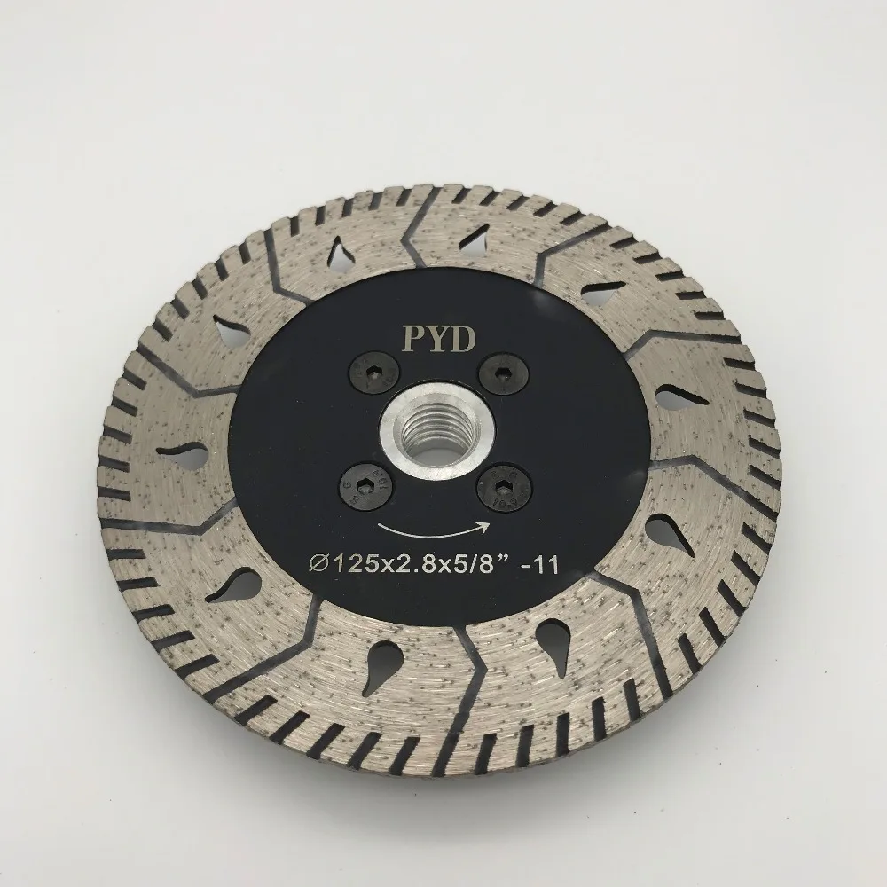 Алмазный турбо режущий диск 5 дюймов(125 мм) Северная Америка гранит камень пильные диски с фланцем 5/8-11 толщина 2,8 мм