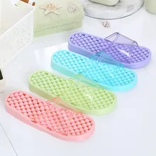 Authentic Korean nib Women and men massage Slipper bathroom anti-skid hollow out leaking massage Slippers