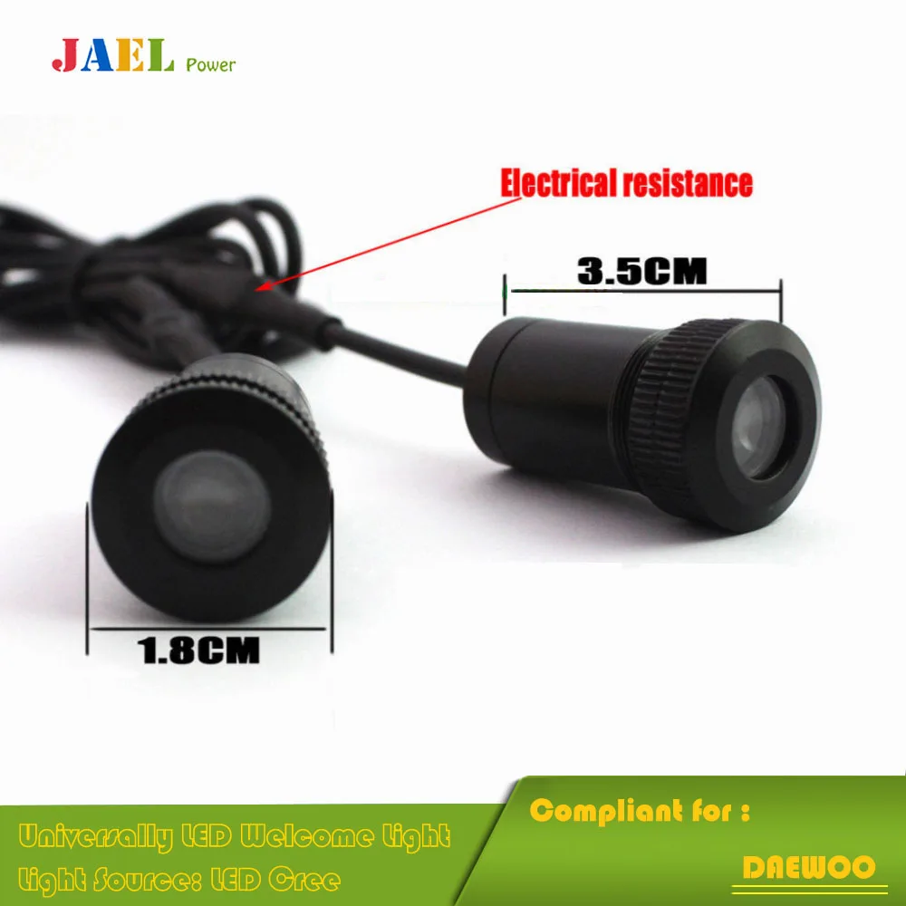 

2PCs Ghost Shadow Light Case For DAEWOO LED Logo Light Courtesy led car laser projector Logo LED Welcome light