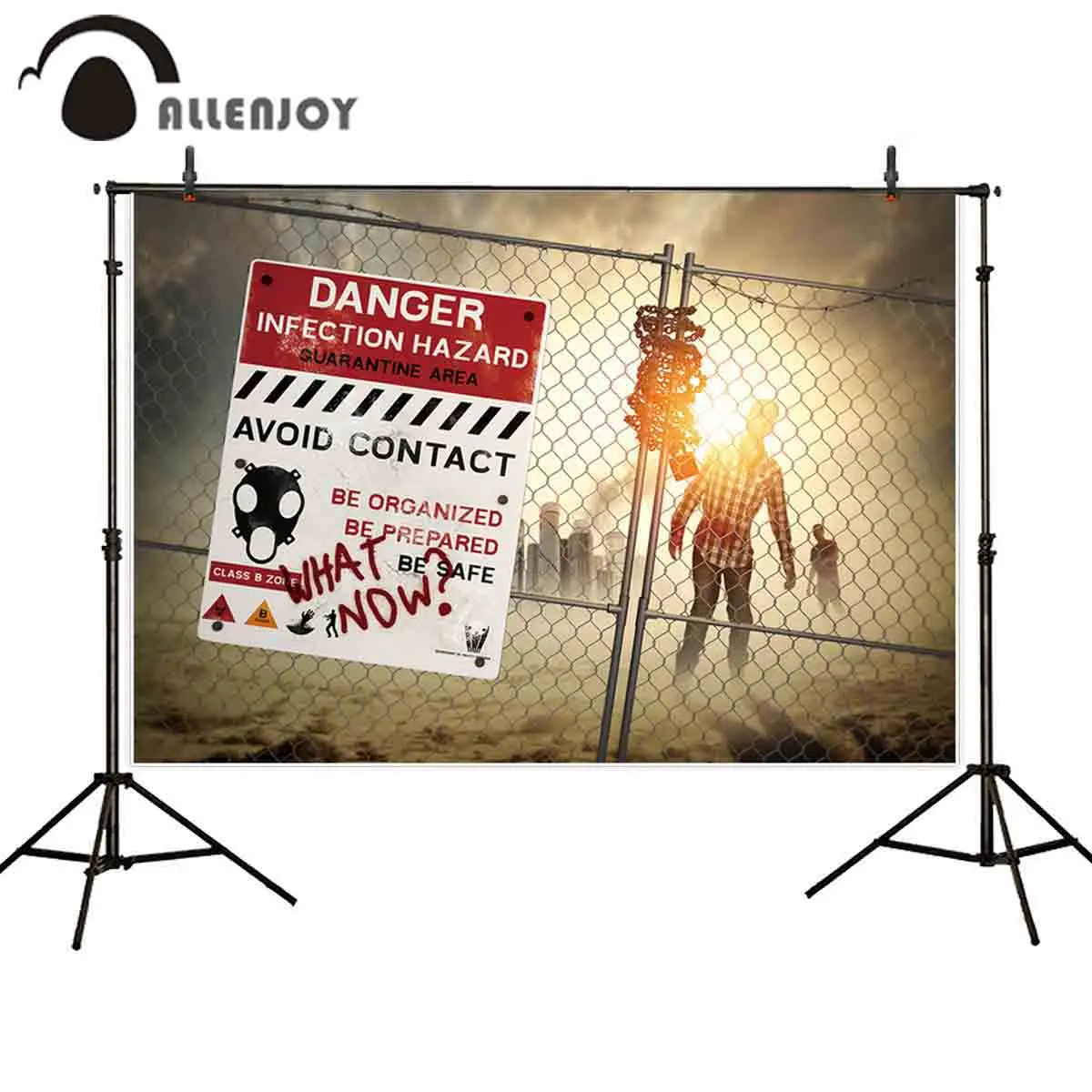 Allenjoy Photography Background Zombies Come Danger Gate Door