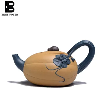 

180cc Yixing Purple Clay Teapot Rural Style Flower Melon Pot Raw Ore Zisha Art Teaware Kung Fu Tea Set Tieguanyin Kettle Gifts