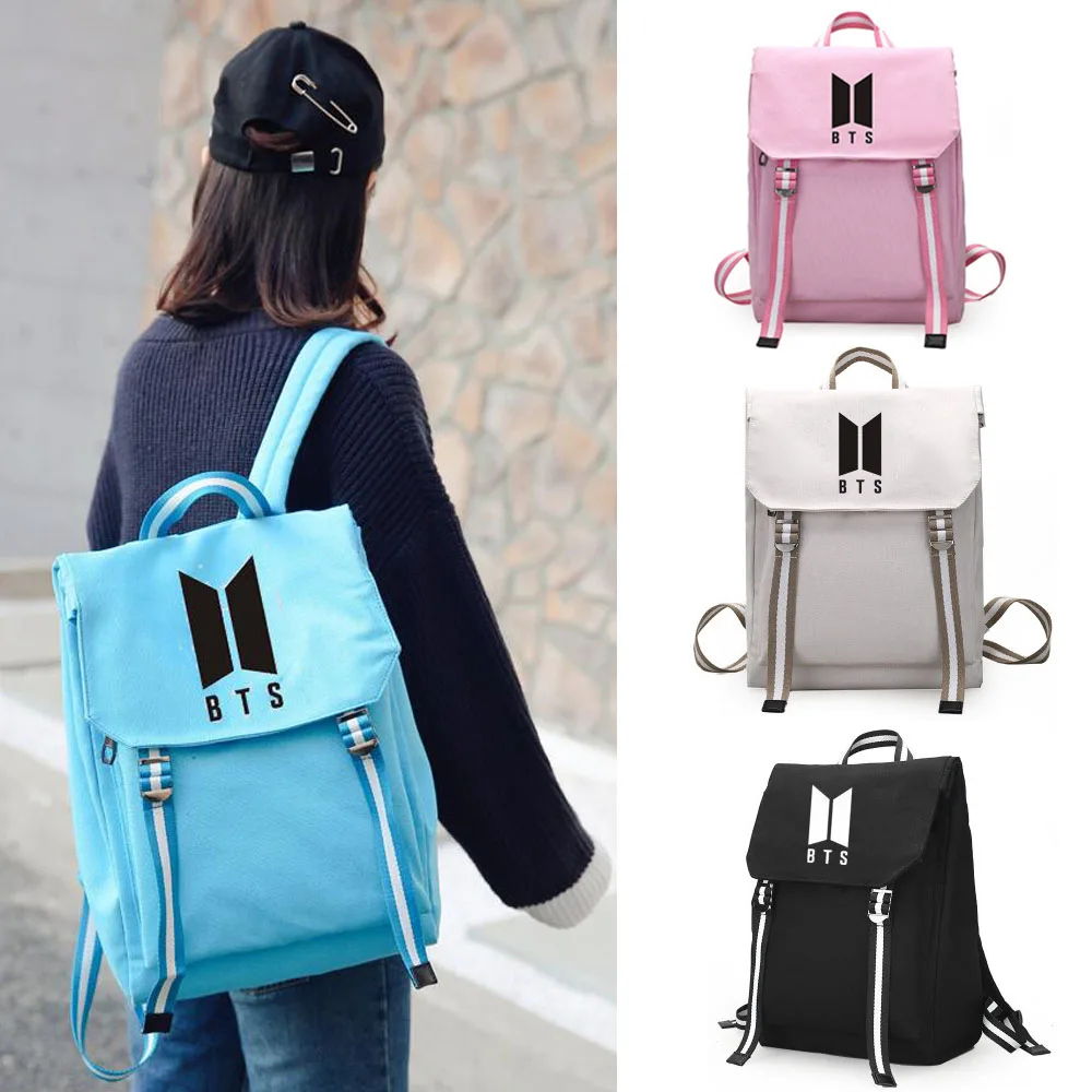 

Nieuwe Kpop Bangtan Jongens Groep Dezelfde Canvas Studenten Tas Mode Tiener Rugzak Reizen Laptop Tas 4 Kleuren