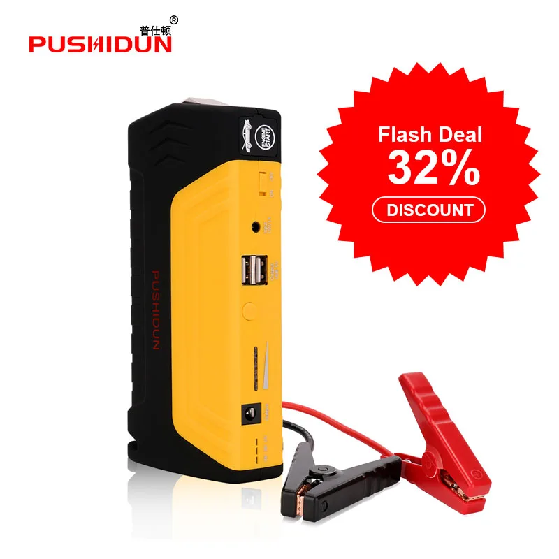 Buy 12000mAh 12V Jump Starter Dual usb Car Charger Battery Booster Car Jump
